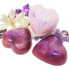 Load image into Gallery viewer, Vanilla Amethyst Jelly Heart Soap (February Limited Release)