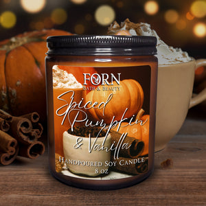 Spiced Pumpkin & Vanilla Handpoured Candle