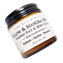 Load image into Gallery viewer, Tallow &amp; Manuka Honey Whipped Face &amp; Body Cream