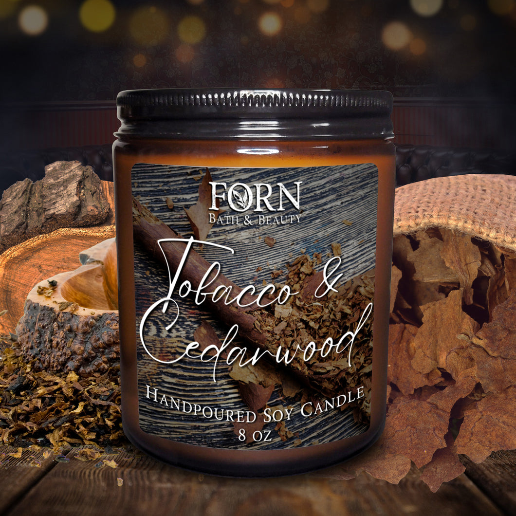 Tobacco & Cedarwood Handpoured Candle